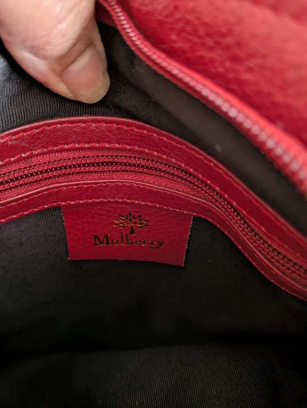 Mulberry Leather Bag Messenger Red